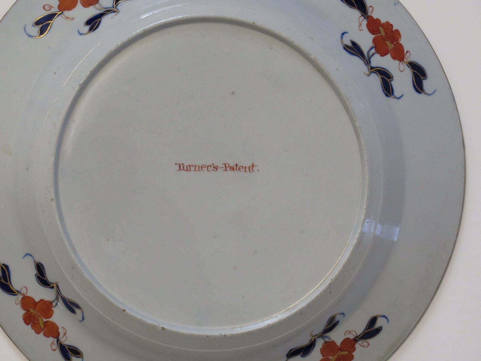 photo vintage Very Early Turners Patent Ironstone Plate In Water Lily And Willow Ptn, Ca 1803