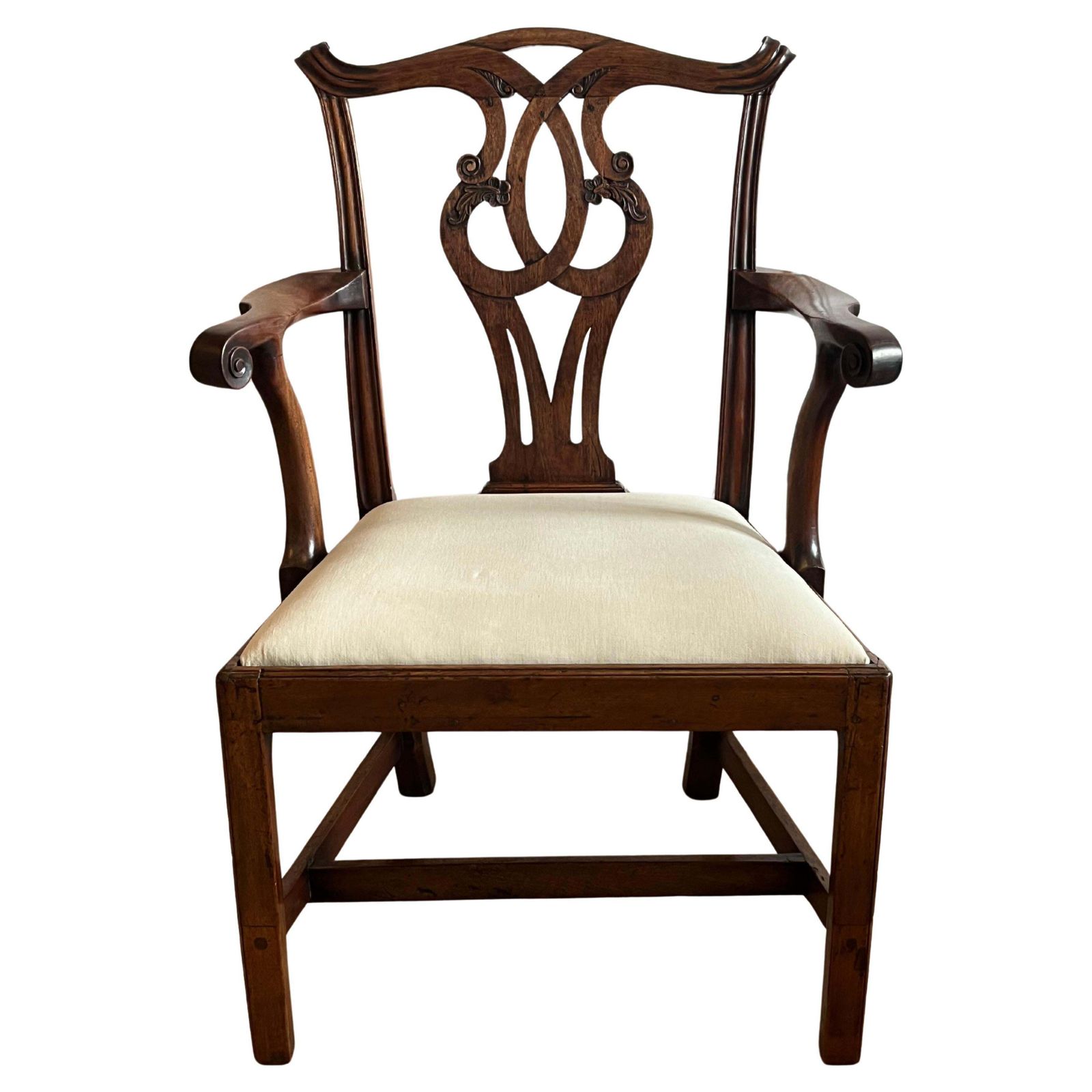 George 111 Period Chippendale Armchair Finely Carved, Circa 1760 photo furniture