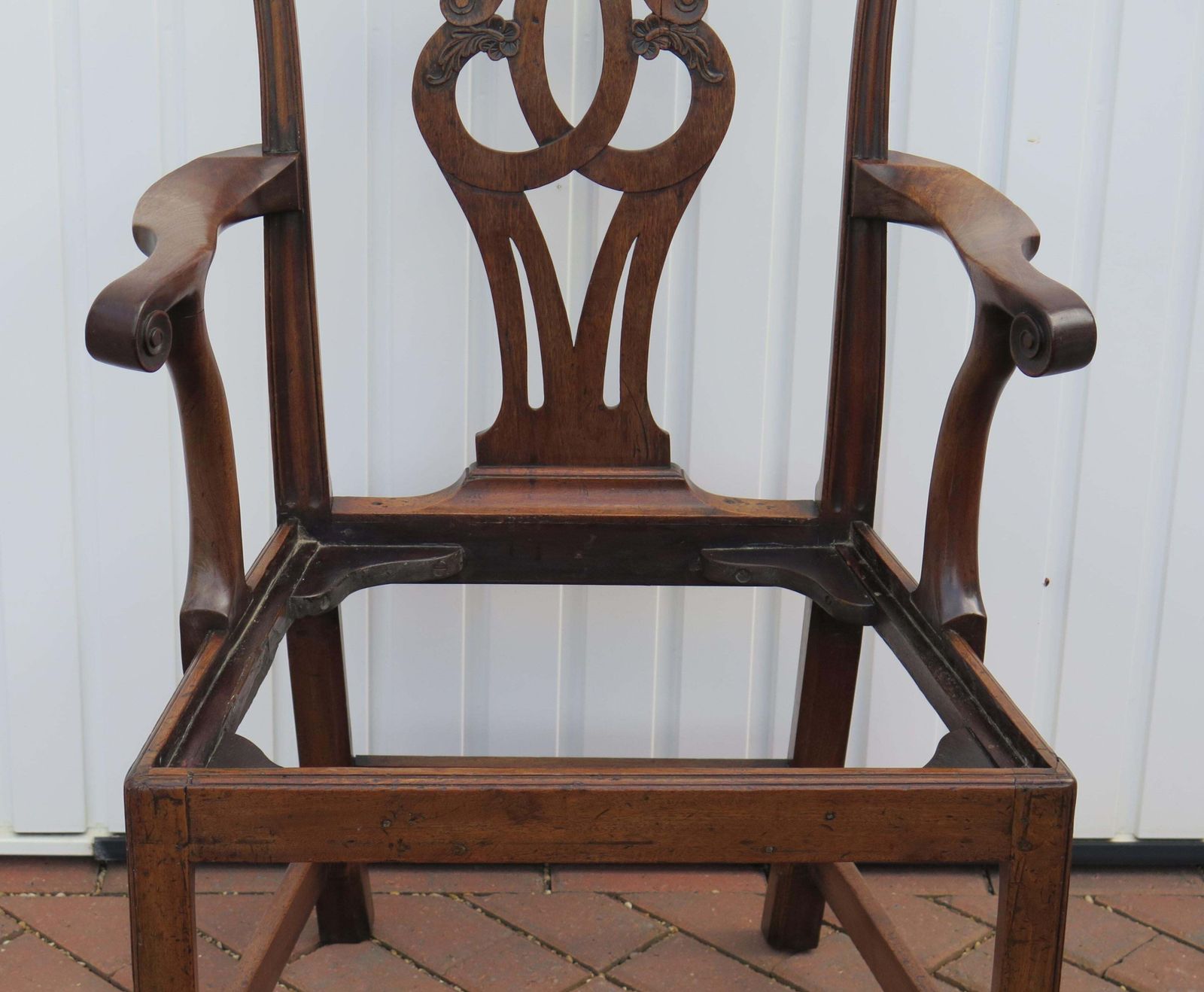 photo for sale George 111 Period Chippendale Armchair Finely Carved, Circa 1760