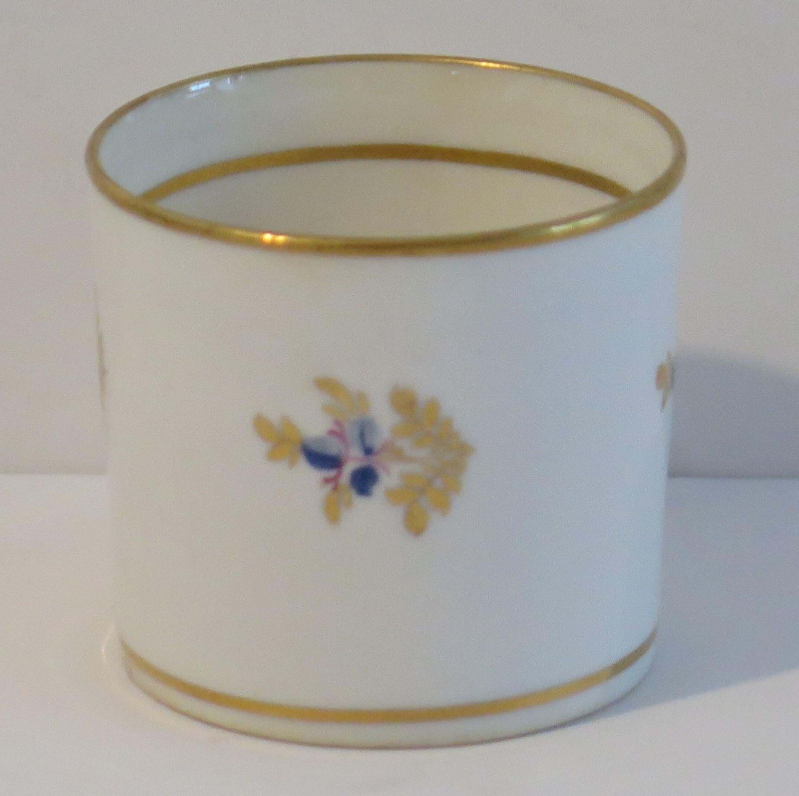 George 111 Early Minton Porcelain Coffee Can Hand Painted  Pattern 76, Ca 1805 photo vintage