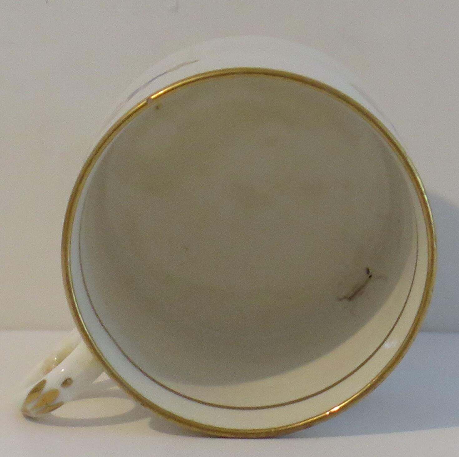 photo for sale George 111 Early Minton Porcelain Coffee Can Hand Painted  Pattern 76, Ca 1805