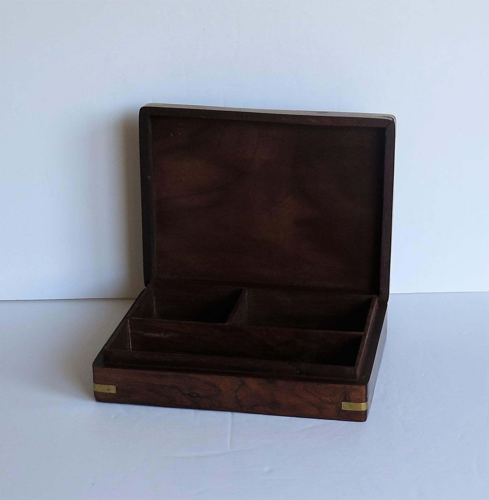 Complete Handmade Game Box With Dominoes, Six Dice & Playing Cards, Circa 1940s photo vintage