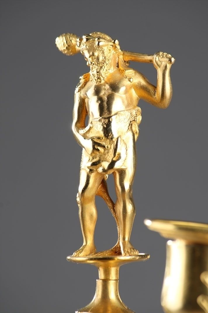 Naturalist Ormolu Candelabra Lamps In Auguste Cain Taste (French, 1821 1894) photo for sale