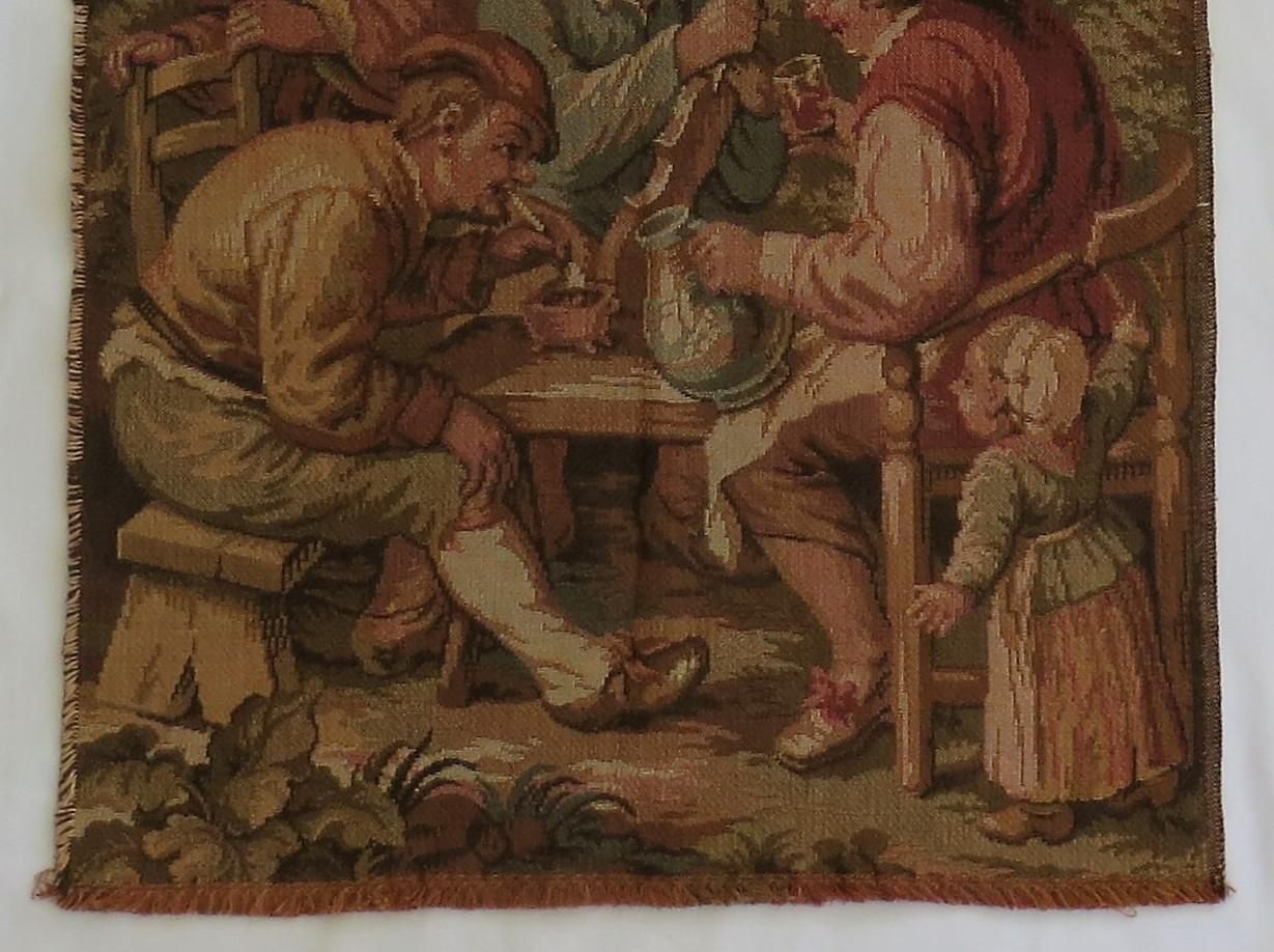 Tapestry Woven Panel Of Figure Group Aubusson Style, French Circa 1930 photo vinterior