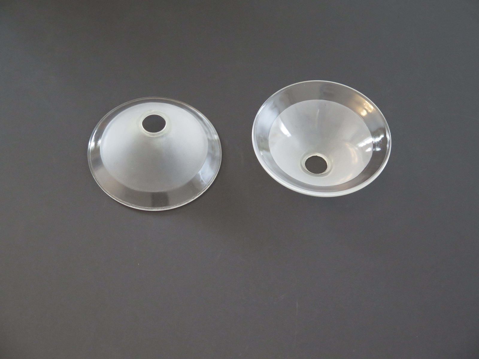 Art Deco Period Glass Lampshades Pair (B) Conical & Frosted, Circa 1925 photo for sale
