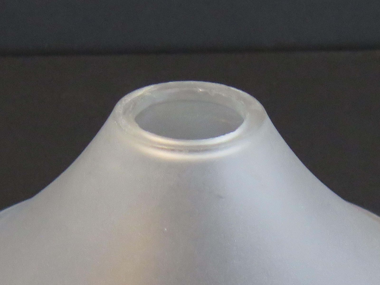 Art Deco Period Glass Lampshades Pair (B) Conical & Frosted, Circa 1925 photo vintage