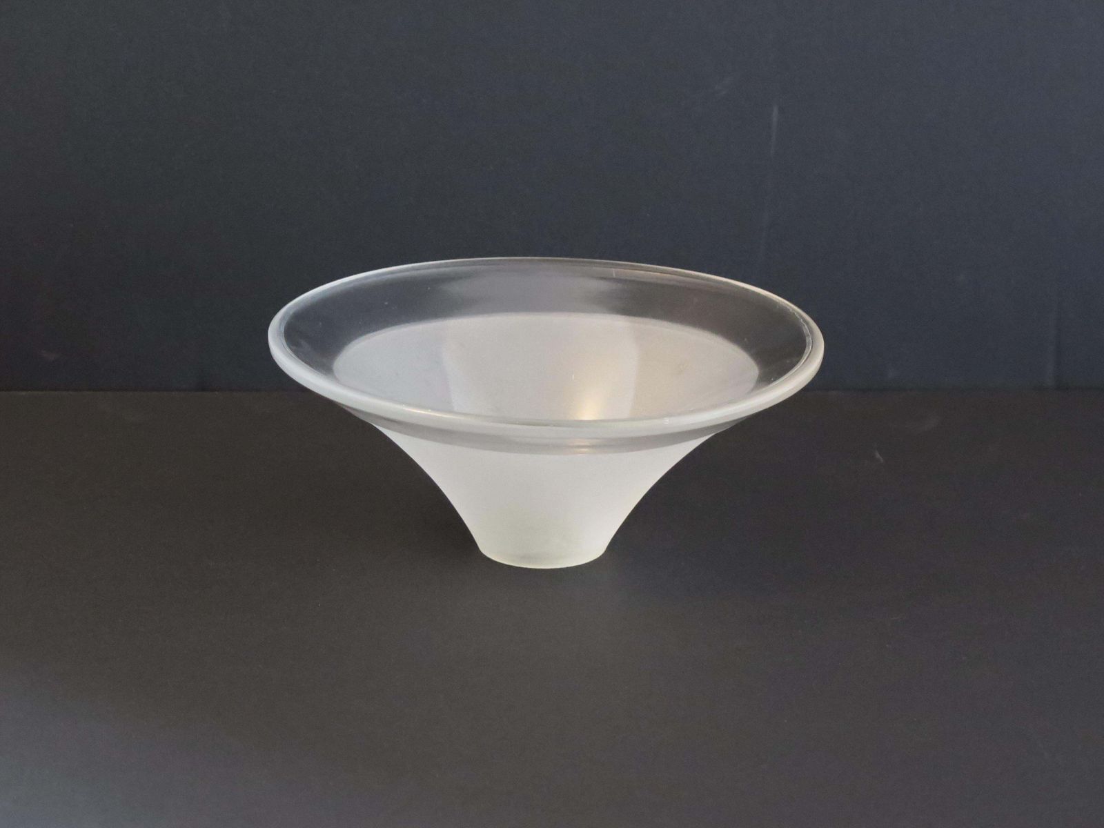 Lighting Art Deco Period Glass Lampshades Pair (B) Conical & Frosted, Circa 1925 photo