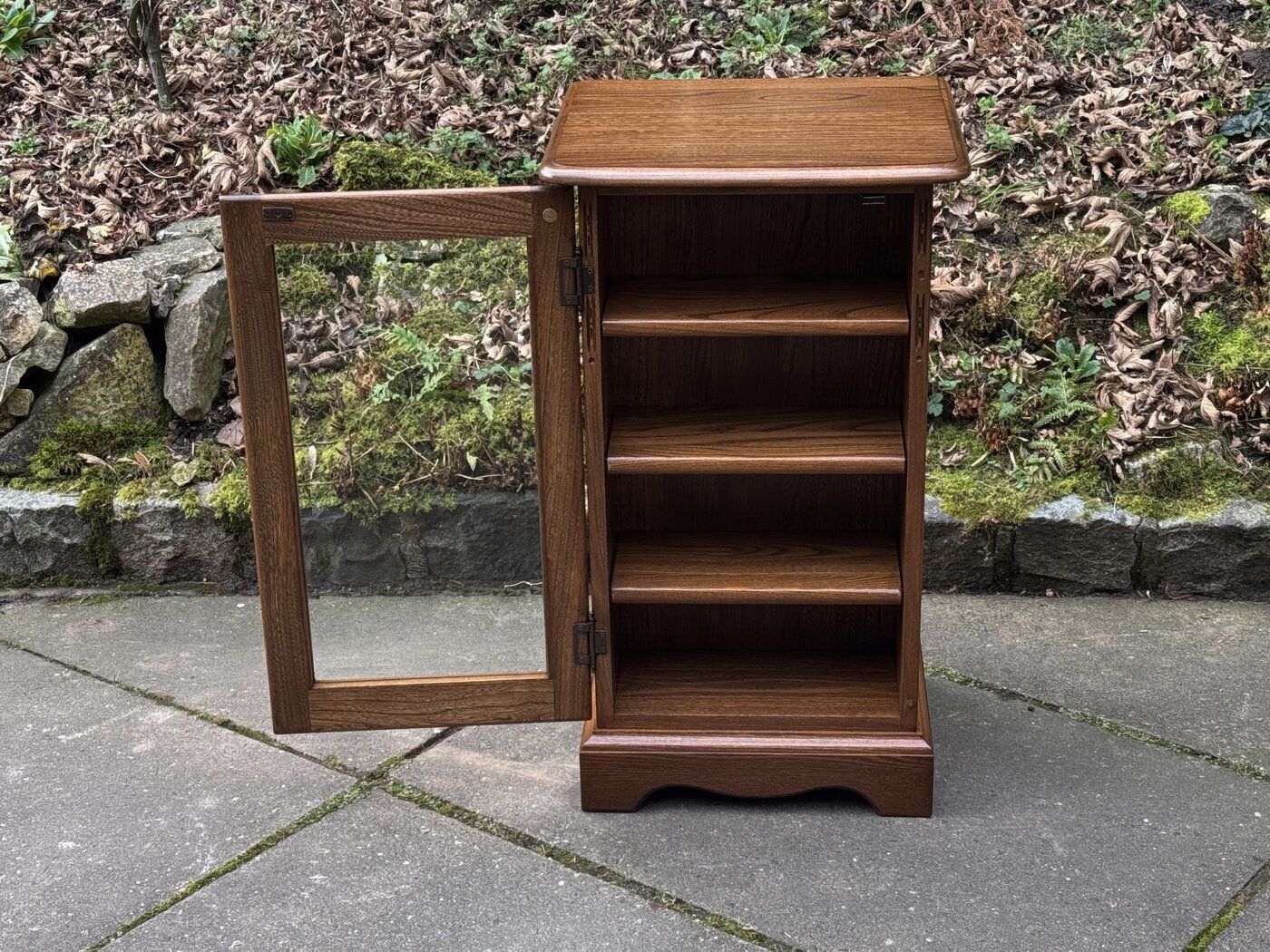 An Ercol Golden Dawn Elm Cd Storage / Display Cabinet / Shelves / Unit photo Furniture