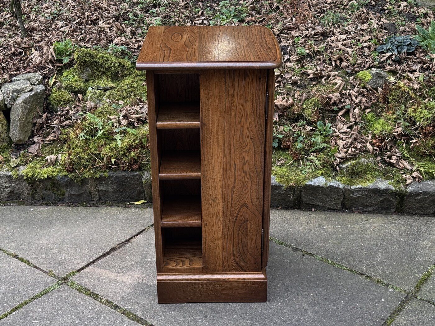 An Ercol Golden Dawn Elm Cd Storage / Display Cabinet / Shelves / Unit photo buy
