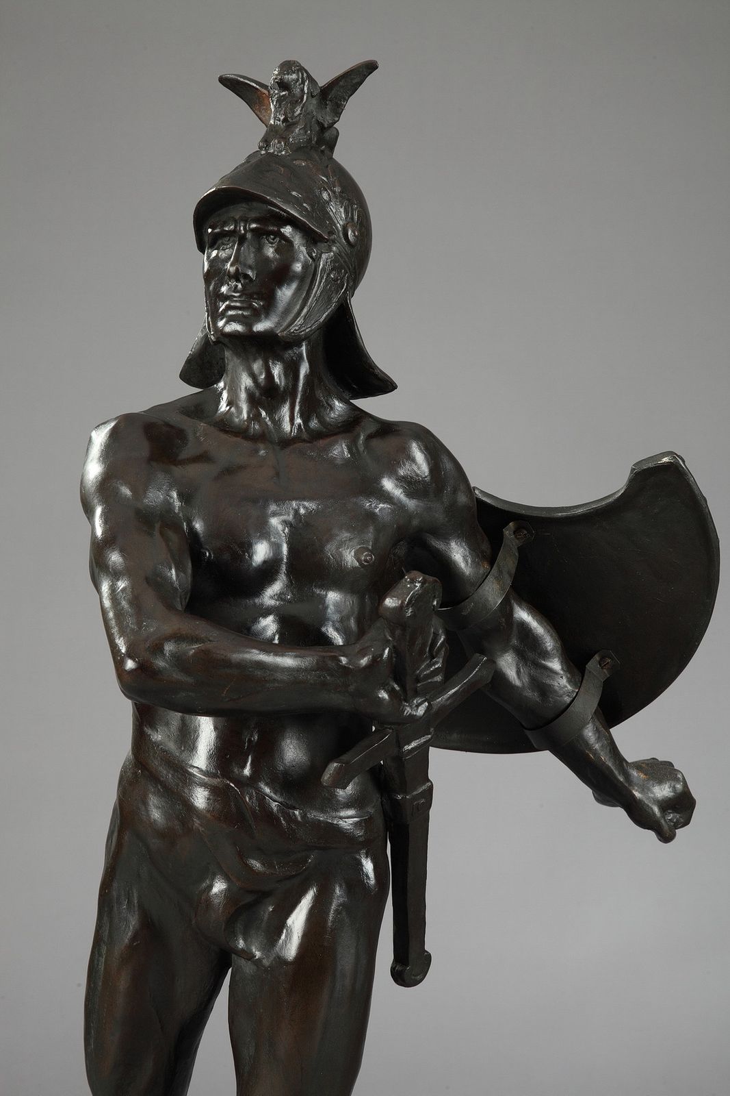 Sculpture en bronze « The Warrior », par Auguste De Wever (1836-1910) photo furniture