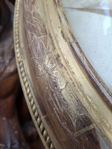 Early 20th Century Gilt Framed, Glass Domed Communion Commemoration. photo 190.0