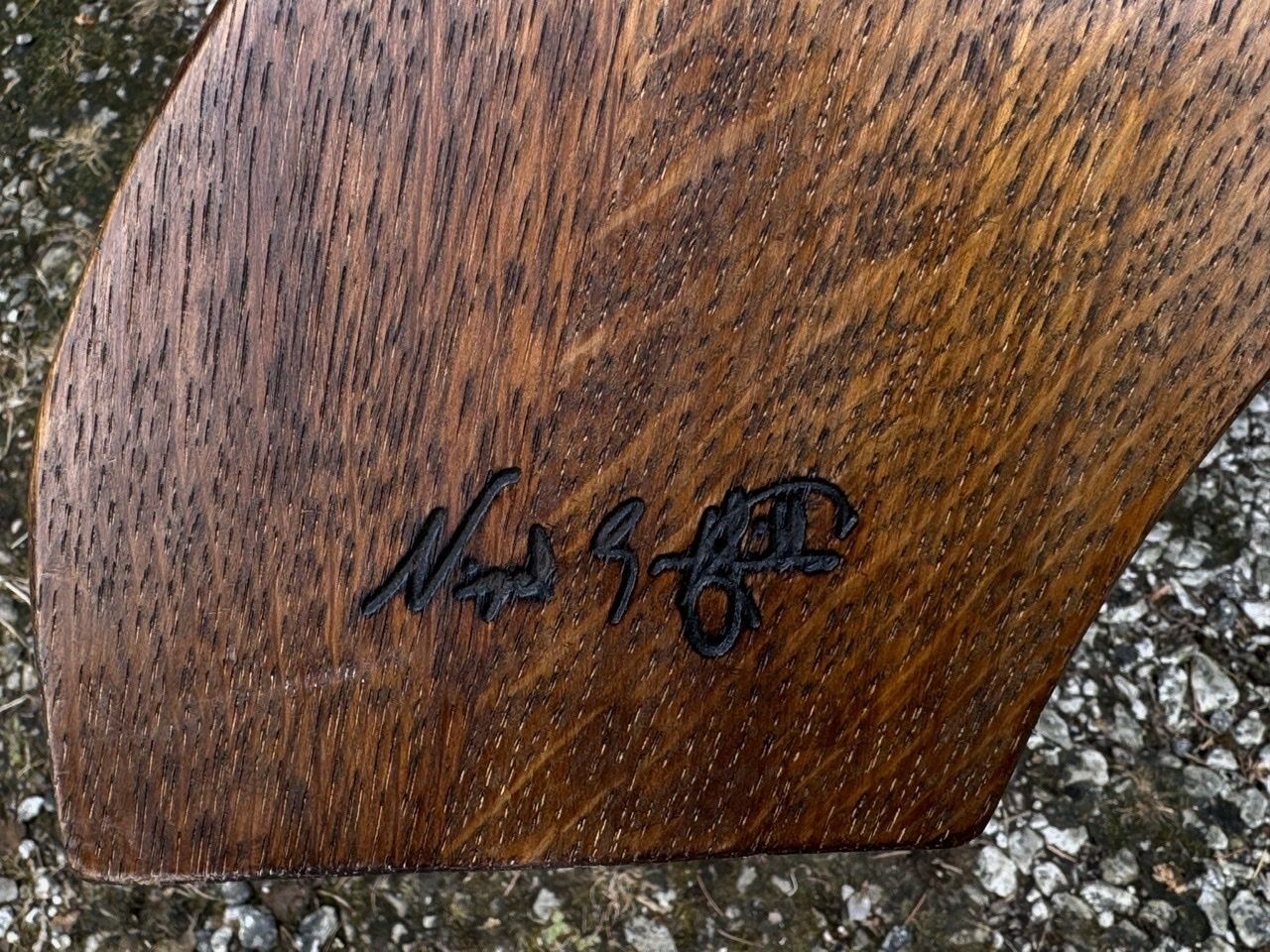 A Nigel Rupert Griffiths Monastic Carved Oak Leather Fireside Chair / Armchair photo Furniture
