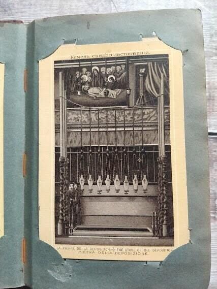 33 Old Religious Cards In Album photo for sale