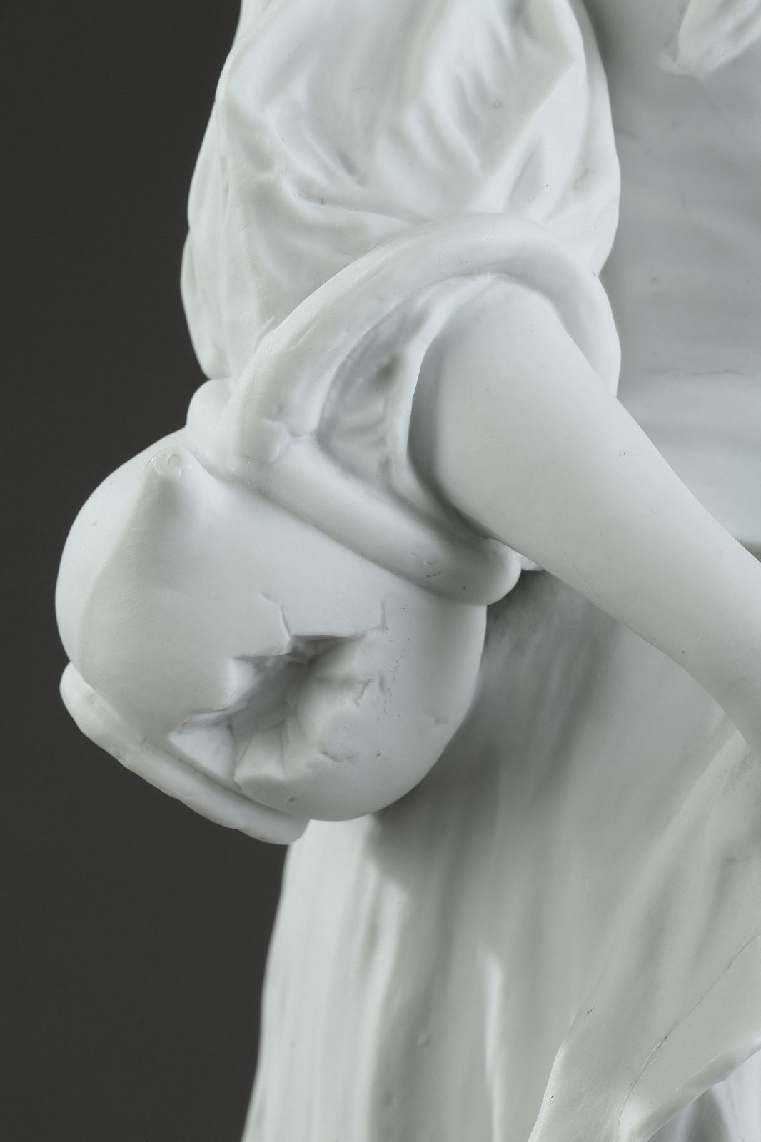 Biscuit Statuette "Young Woman With Flowers"  19th Century Period photo 1117.0