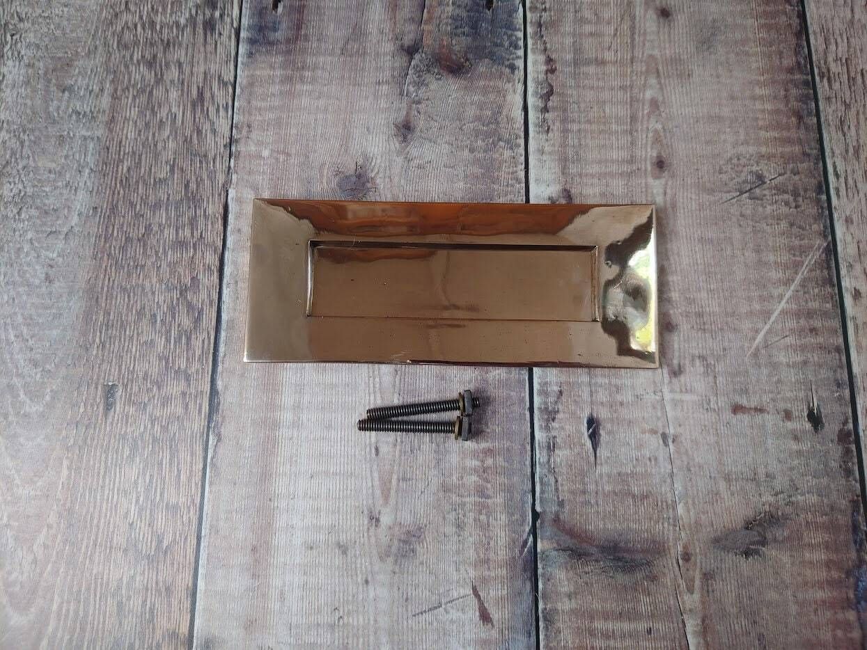 Vintage Copper Brass Door Letter Plate photo furniture