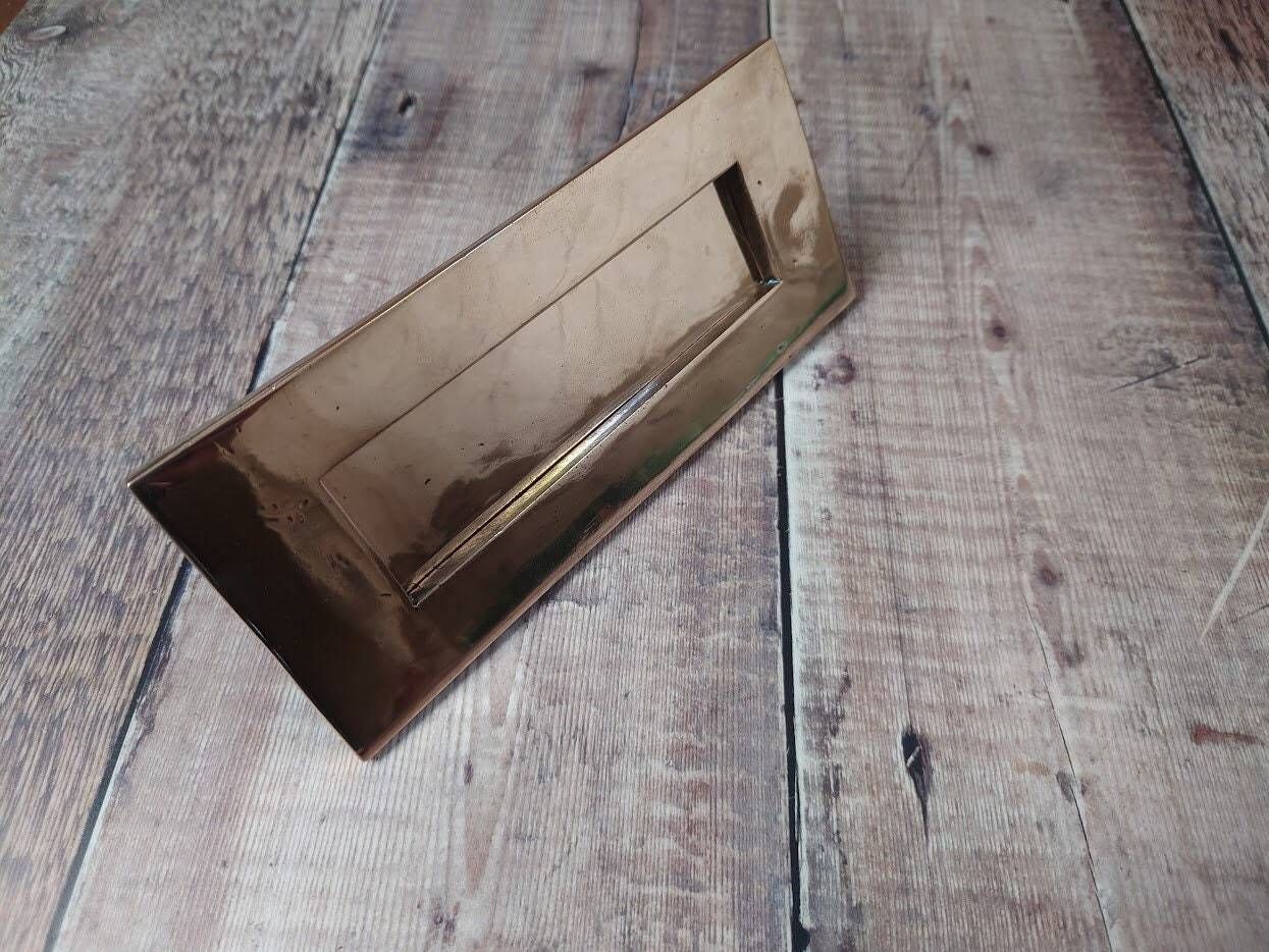 Vintage Copper Brass Door Letter Plate photo buy
