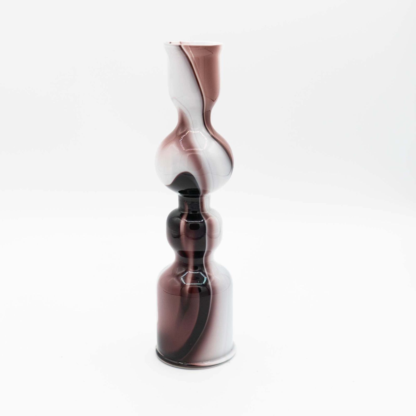 Vintage Purple & White Murano Glas Vase   Bicolore   Carlo Moretti   1970s photo 387.0