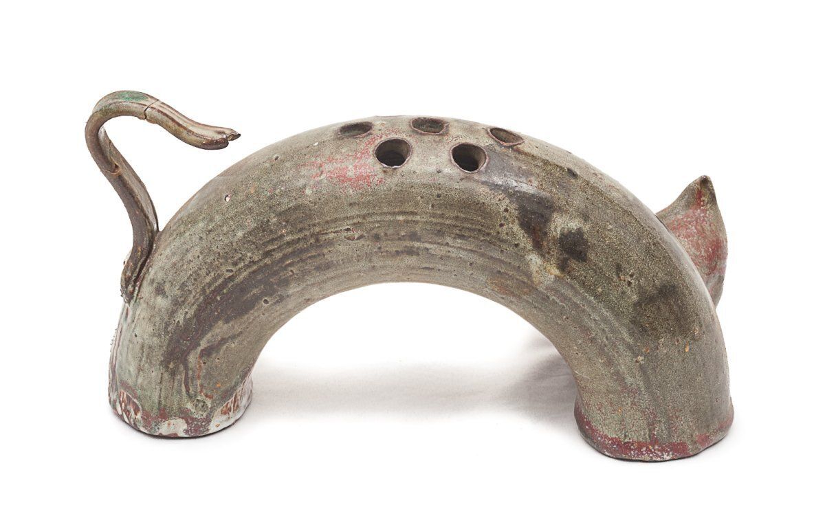 Ceramic Representing A Stylized Cat. photo 81.0
