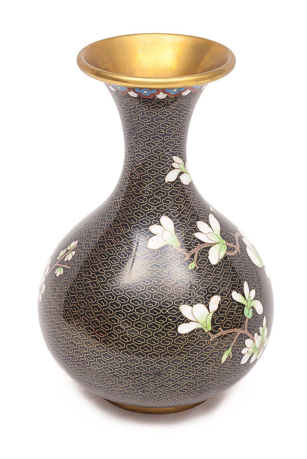 Chinese Enamelled Brass Vase, Early 20th Century photo 221.0