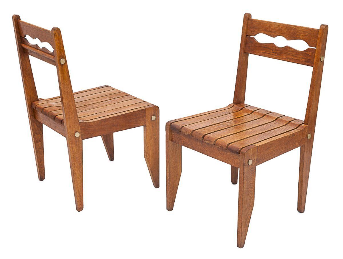 Set Of 4 Guillerme And Chambron Chairs photo Furniture