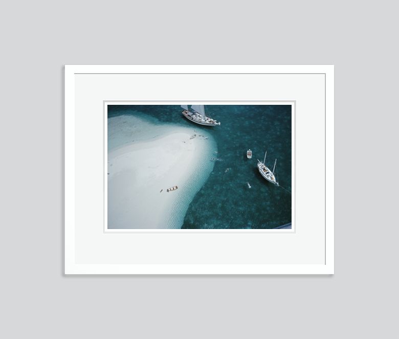Slim Aarons 'Stocking Island, Bahamas' Framed White photo furniture
