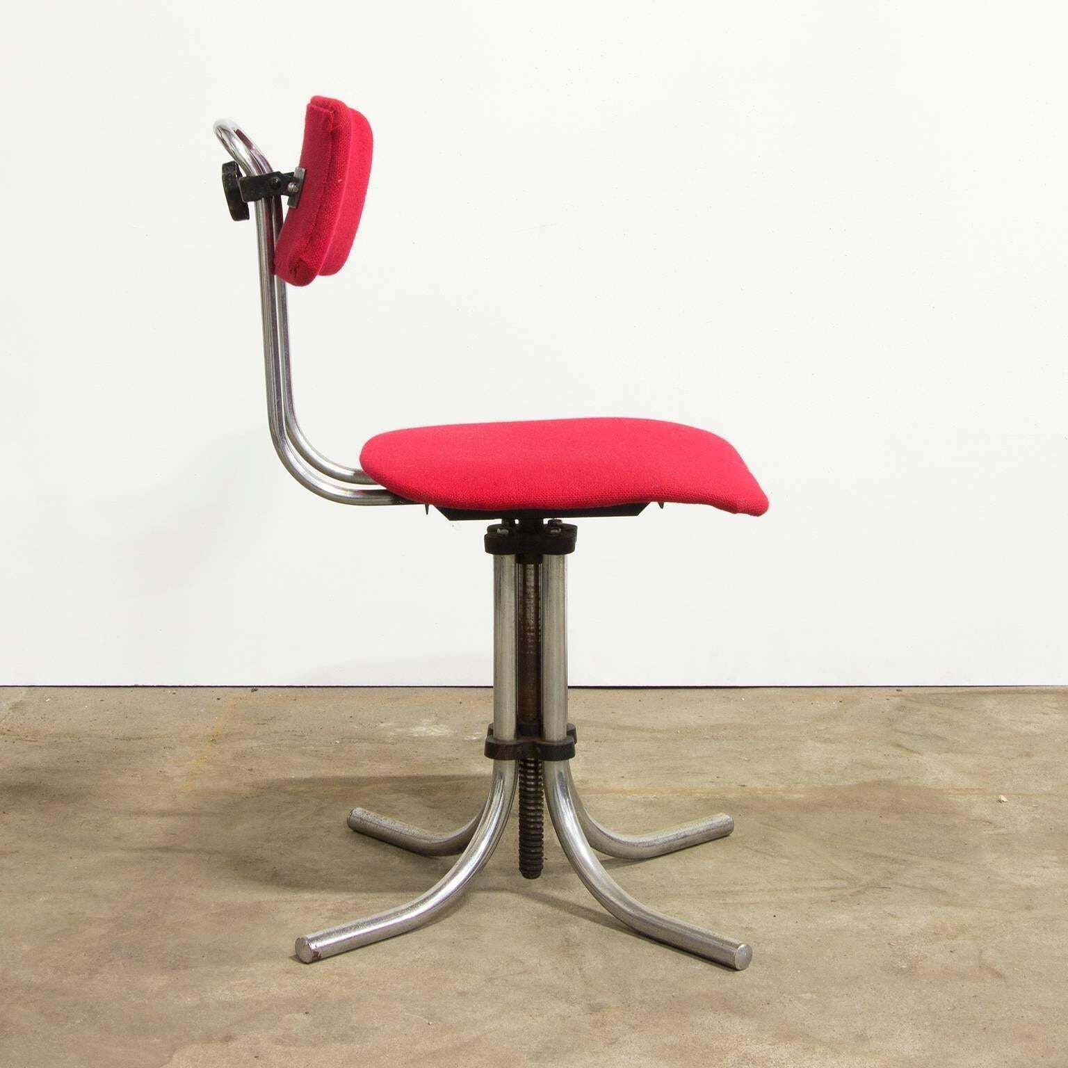 1960s, Fana Metaal Schiedam, Adjustable Swivel Office Chair photo furniture