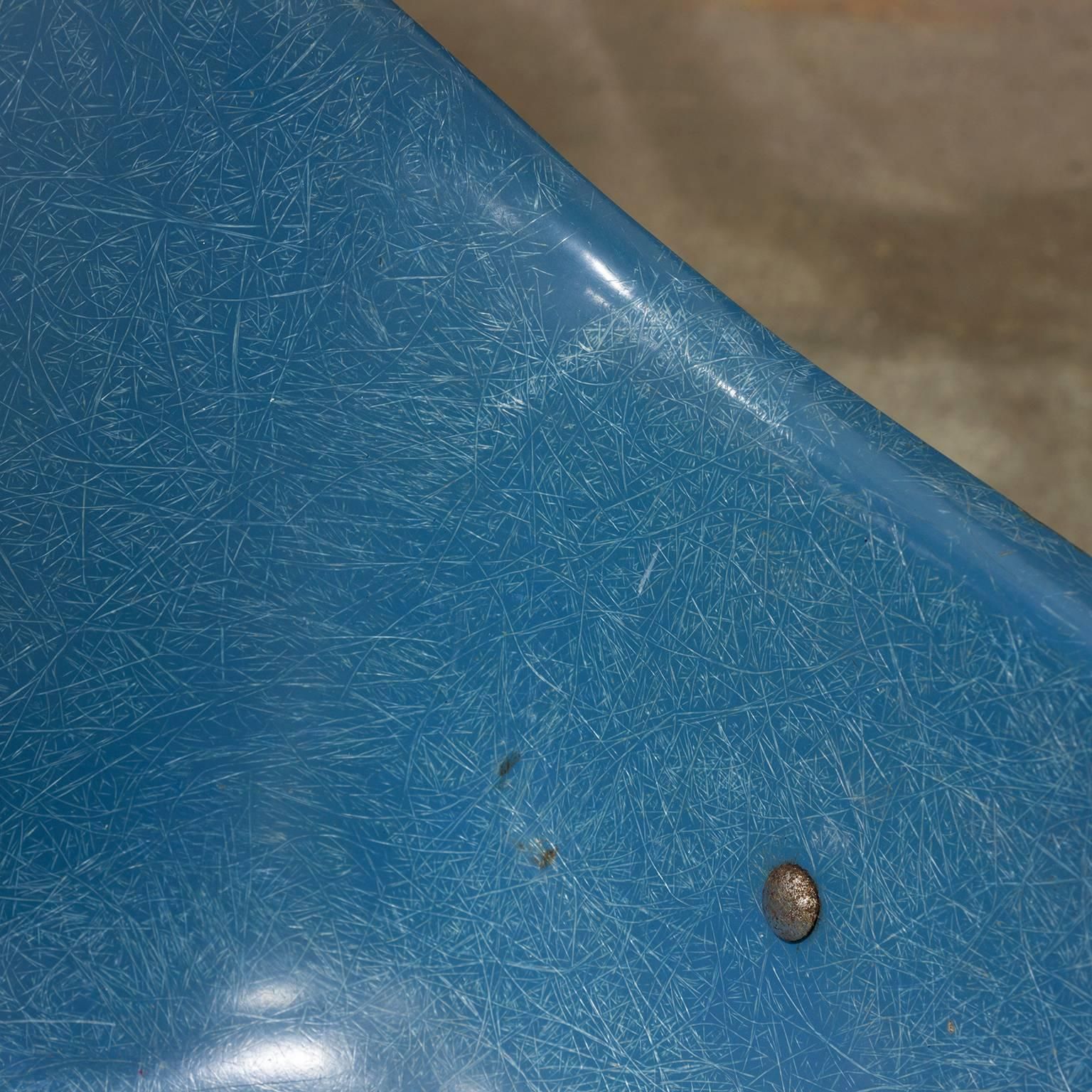 Set Of Fiberglass Children Chairs With Metal Base, Circa 1960 photo vintage