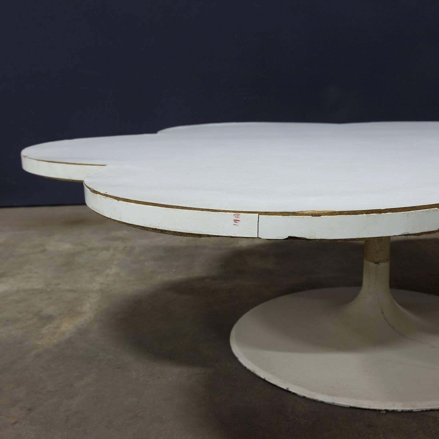 1960, Kho Liang Ie For Artifort, White Laminate Pop Art "Le Cloud" Coffee Table photo vintage