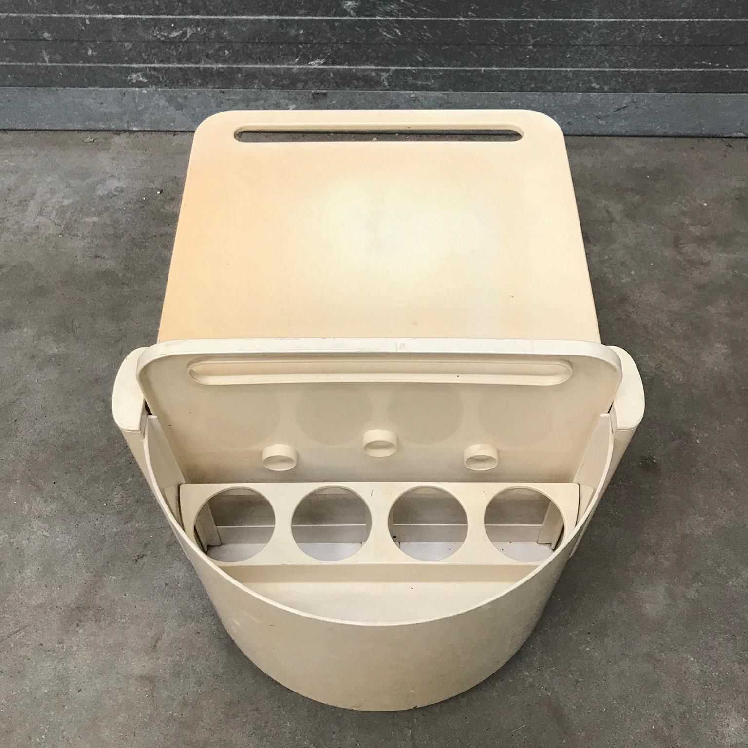 Mobile 1970s Plastic Vintage Space Age Bar In Off White, Circa 1970 photo Furniture