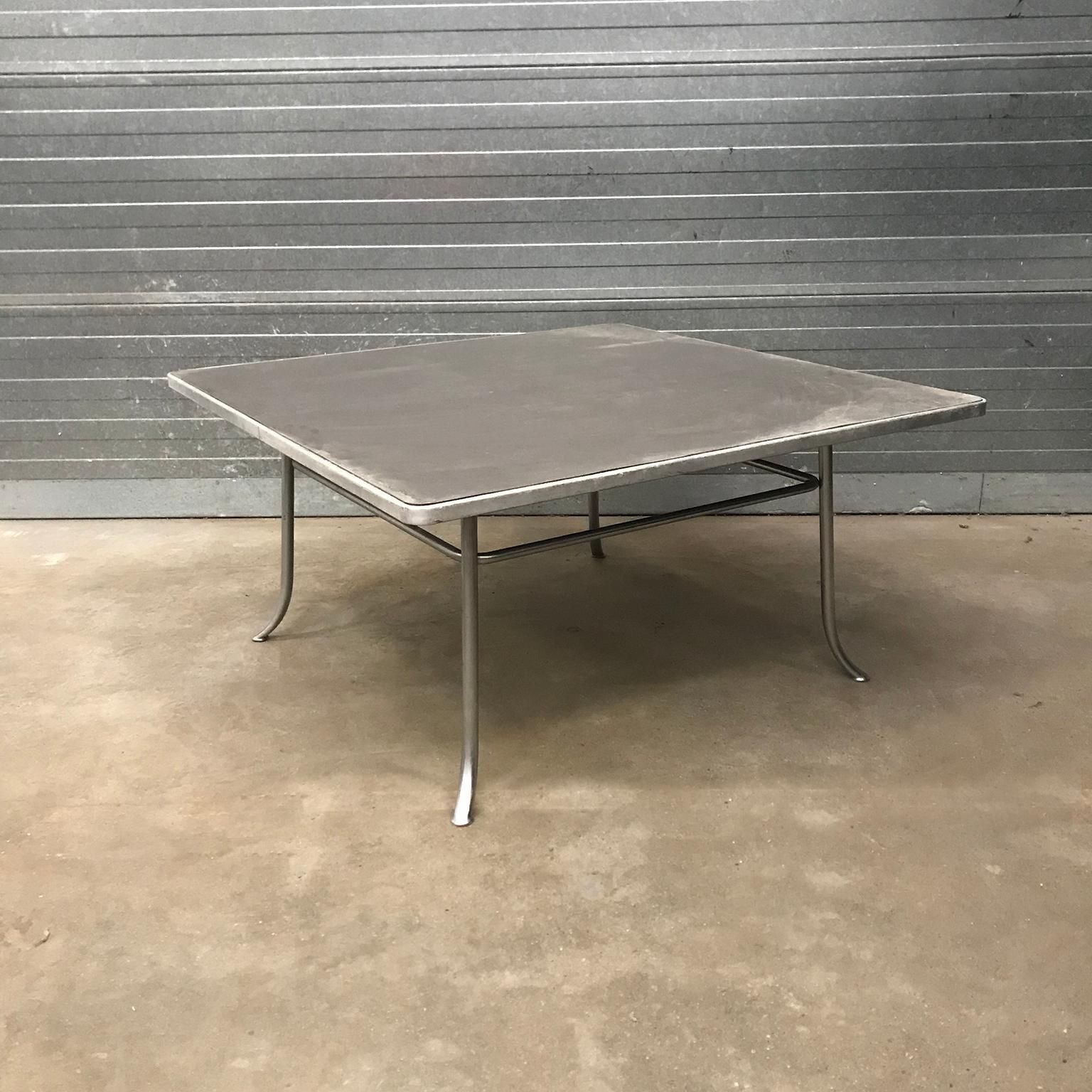 Very Rare Gispen 412 Grey Square Coffee Table, Museum Piece, Circa 1930 photo furniture