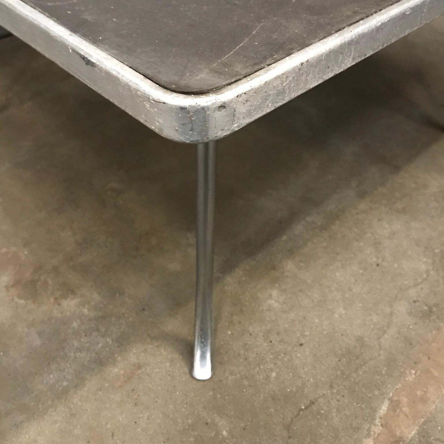 Furniture Very Rare Gispen 412 Grey Square Coffee Table, Museum Piece, Circa 1930 photo