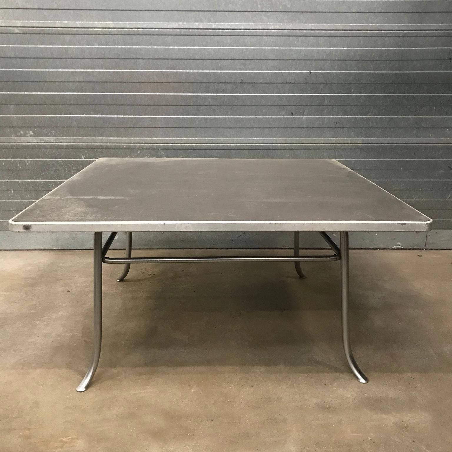 2555.0 Very Rare Gispen 412 Grey Square Coffee Table, Museum Piece, Circa 1930 photo