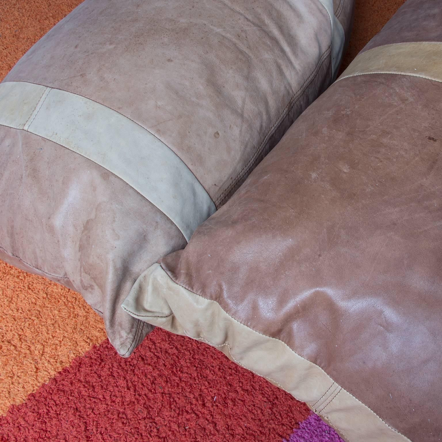 1960, Hans Roebers, Original Snake Couch In Beautiful Soft Brown Leather photo buy