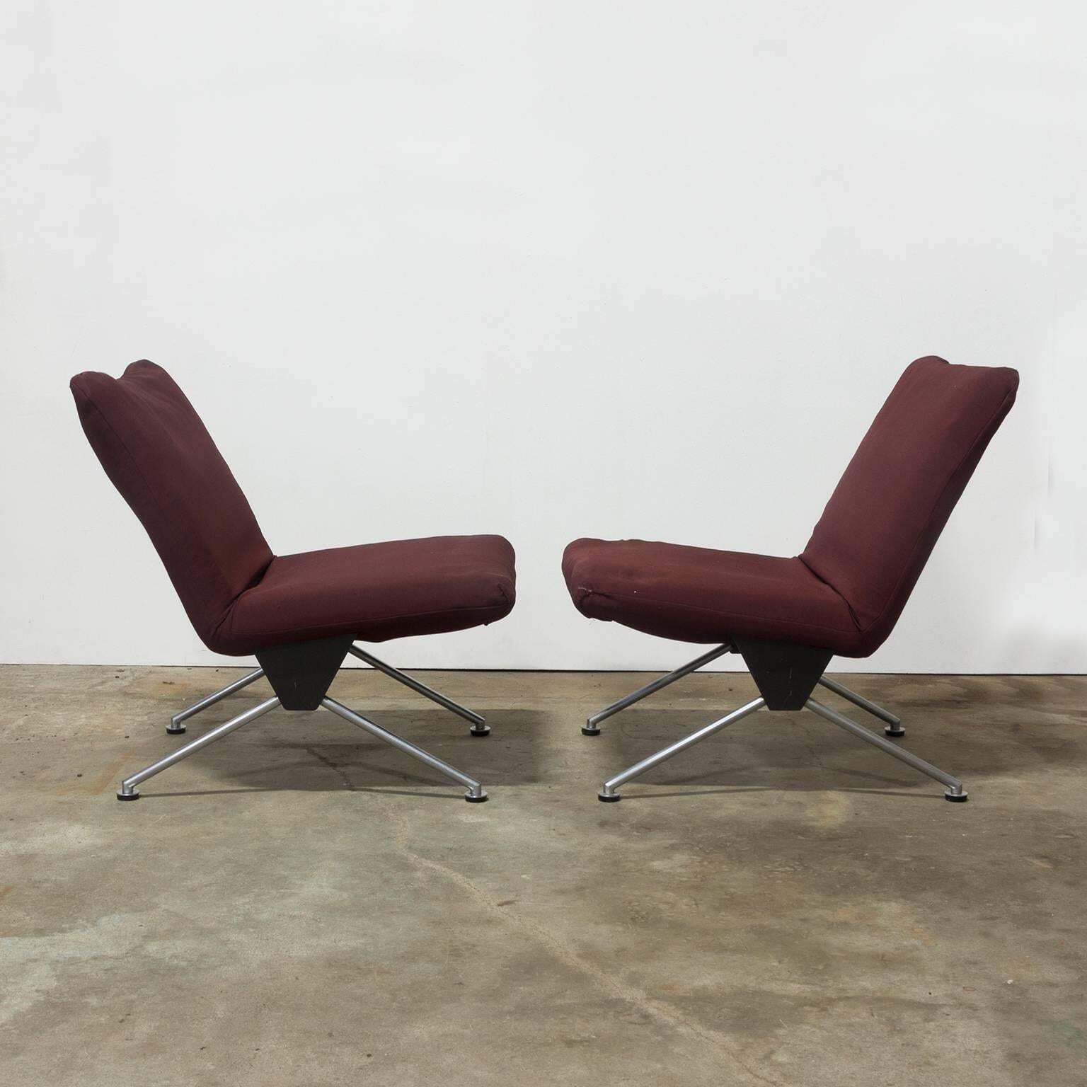 1961, Andre Cordemeyer For Gispen, Set Of Two Mid Century Dutch Easy Chairs 1432 photo for sale