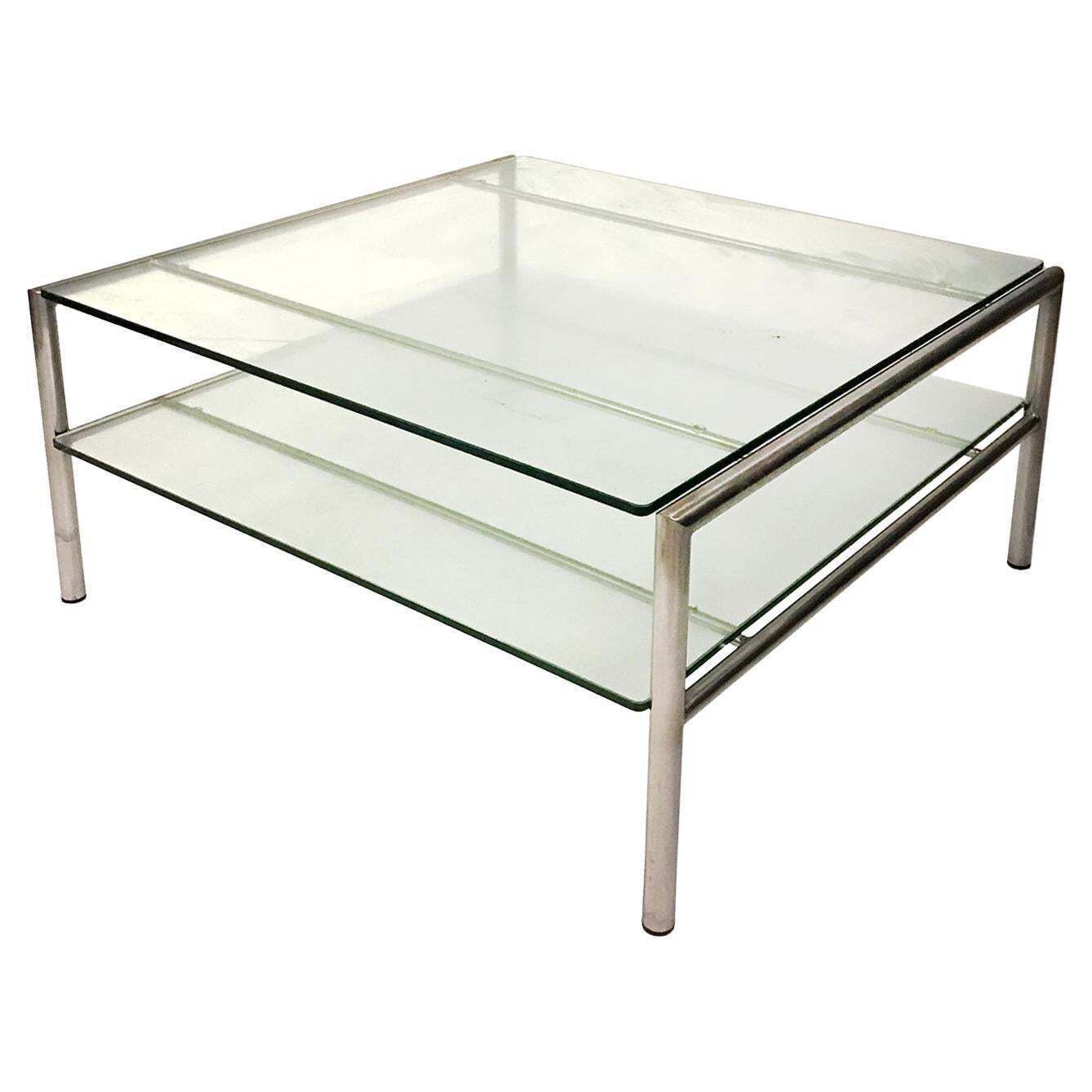 1965, Martin Visser, Rare Double Glas Coffee Table Designed For Szz01 Easy Chair