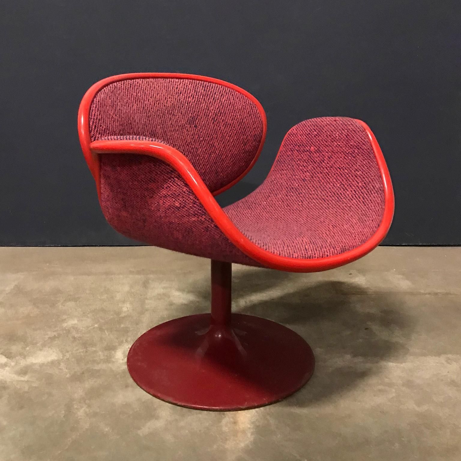 1965, Pierre Paulin For Artifort, Set Early Original Base And Red Blue Fabric photo furniture