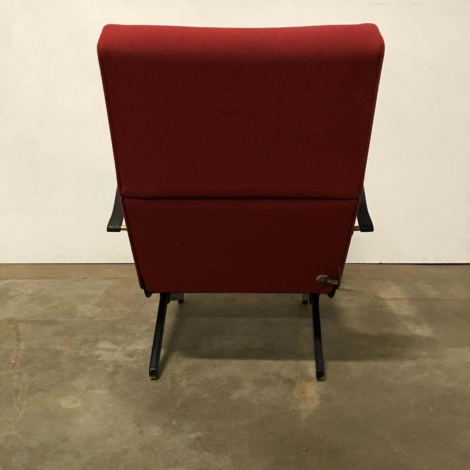 1956, Osvaldo Borsani, P40 Adjustable Lounge Chair In Terra Red Fabric photo buy