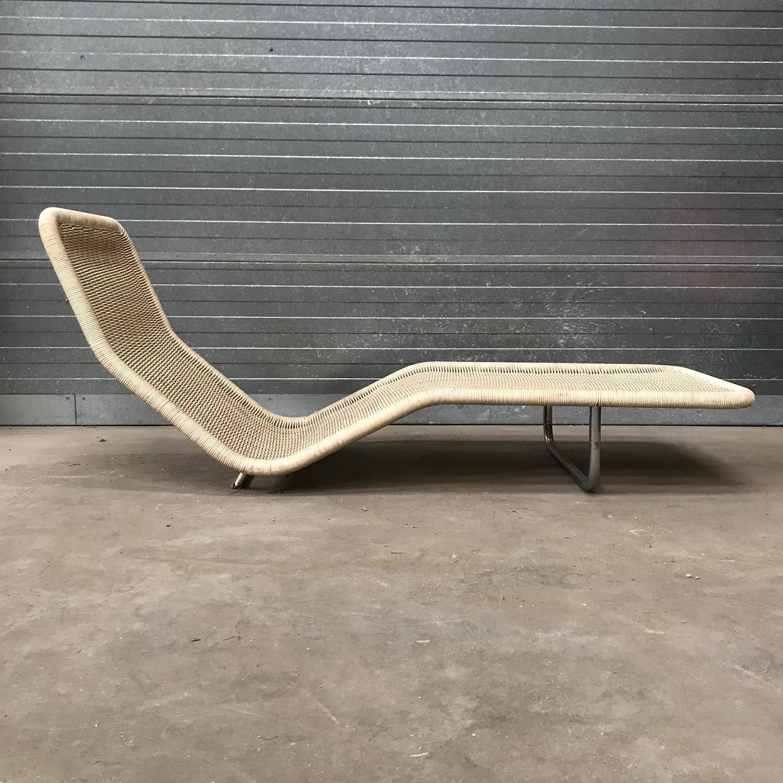 1968, Antti Nurmesniemi, For Tecta Germany, Plastic Wicker Lounge Chair F10 photo for sale