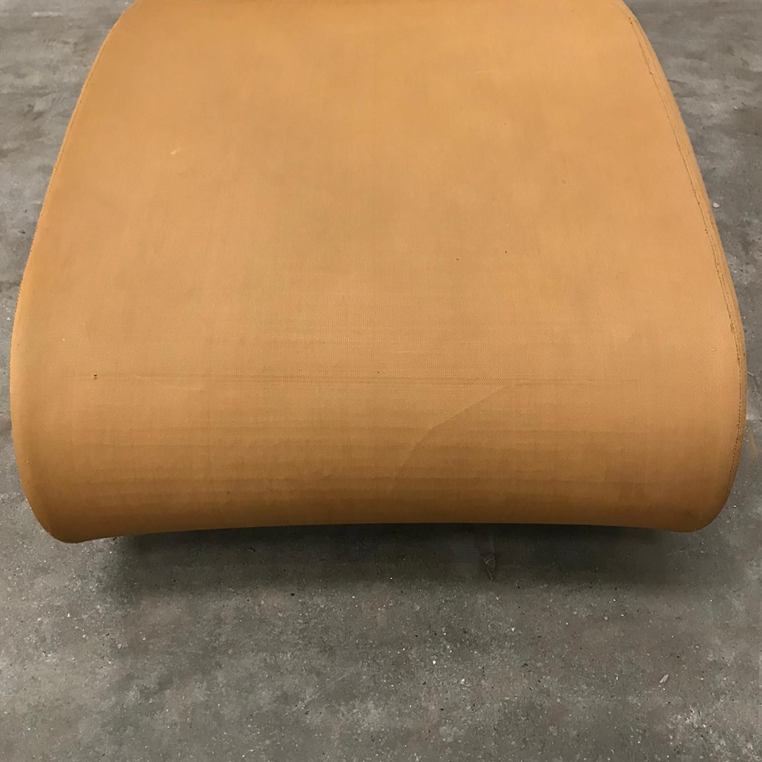 photo buy 1973, Verner Panton For Rosenthal, 1 2 3 Serie, Rare Chaise Longue, Ochre Fabric