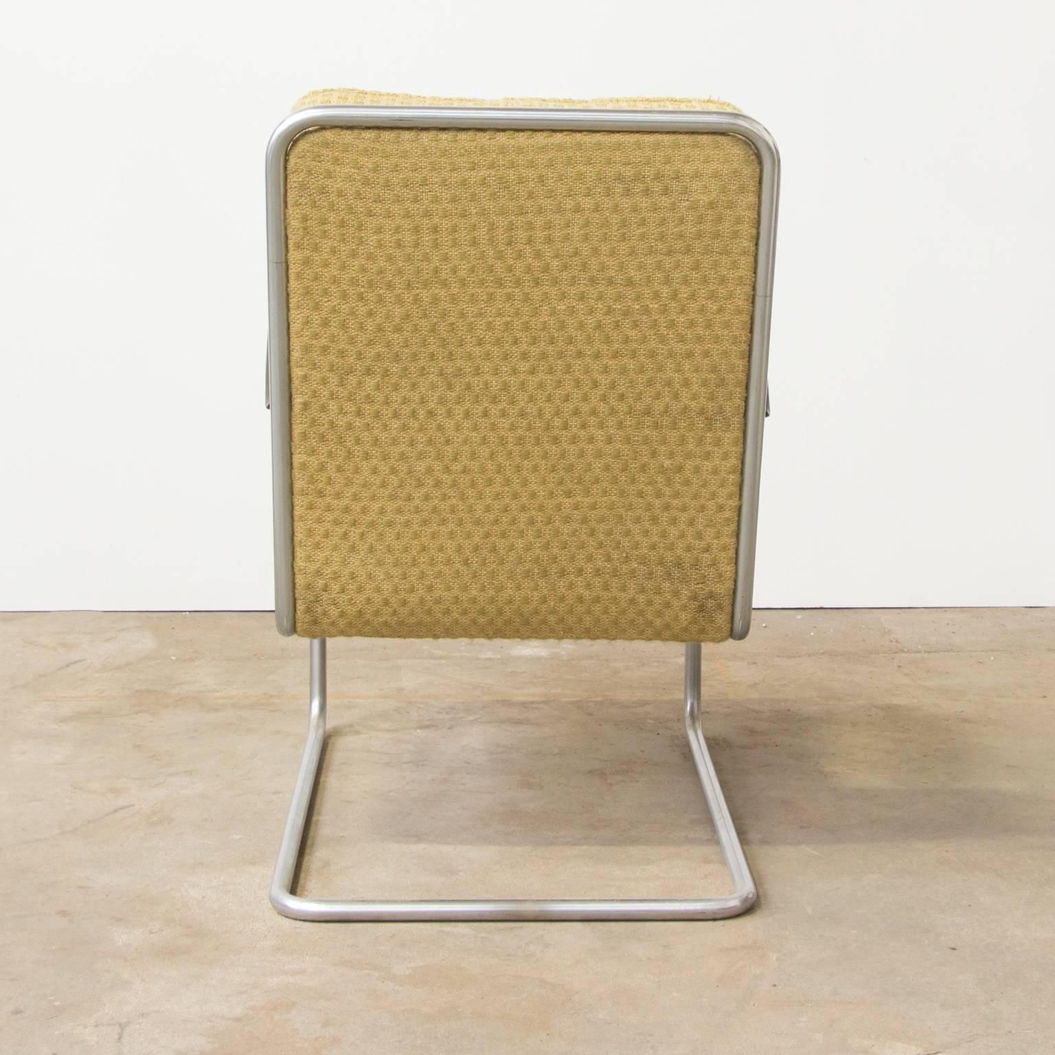 1933, W.H. Gispen For Gispen Culemborg, Easy Chair 409 By Gispen Designed Fabric photo Furniture