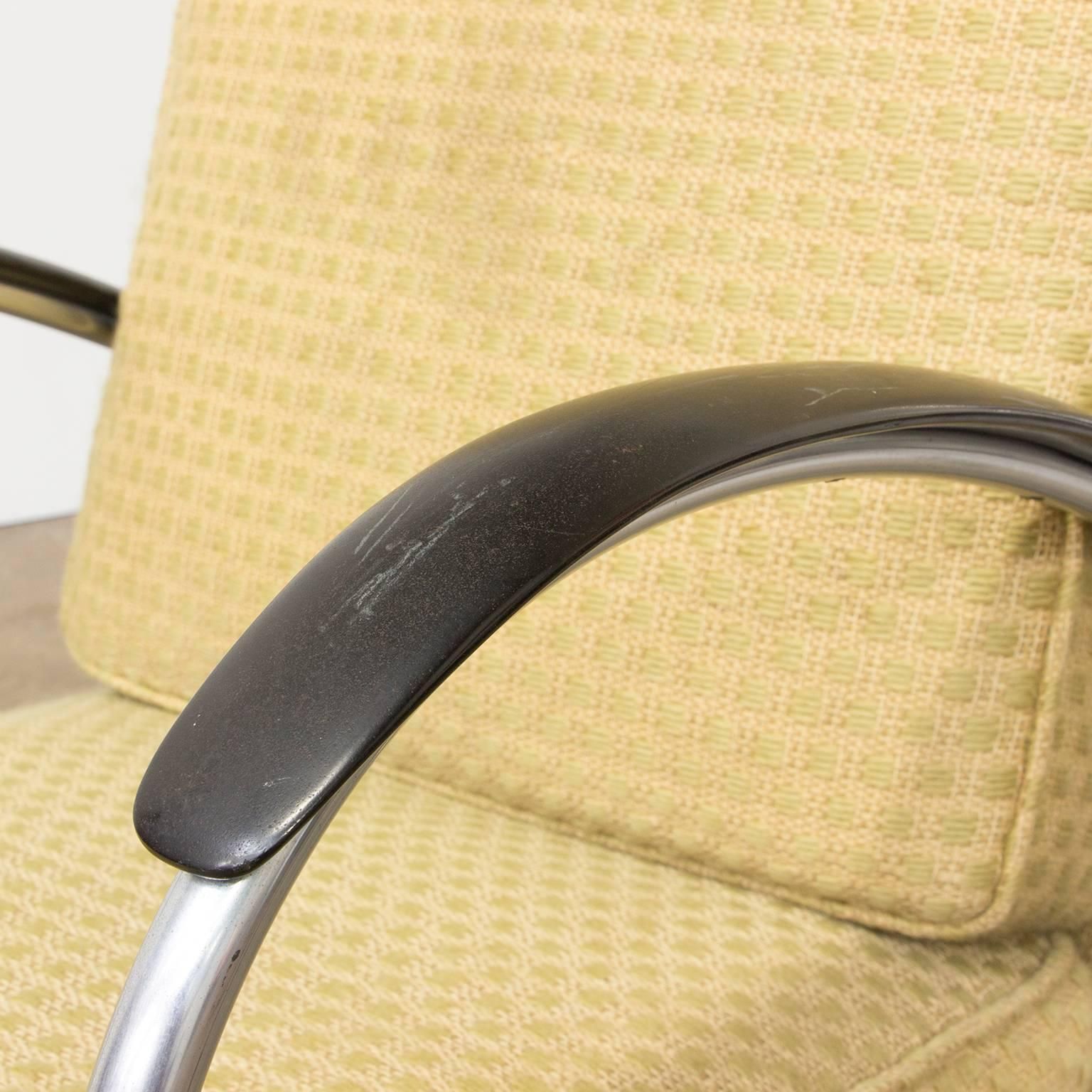 photo furniture 1933, W.H. Gispen For Gispen Culemborg, Easy Chair 409 By Gispen Designed Fabric