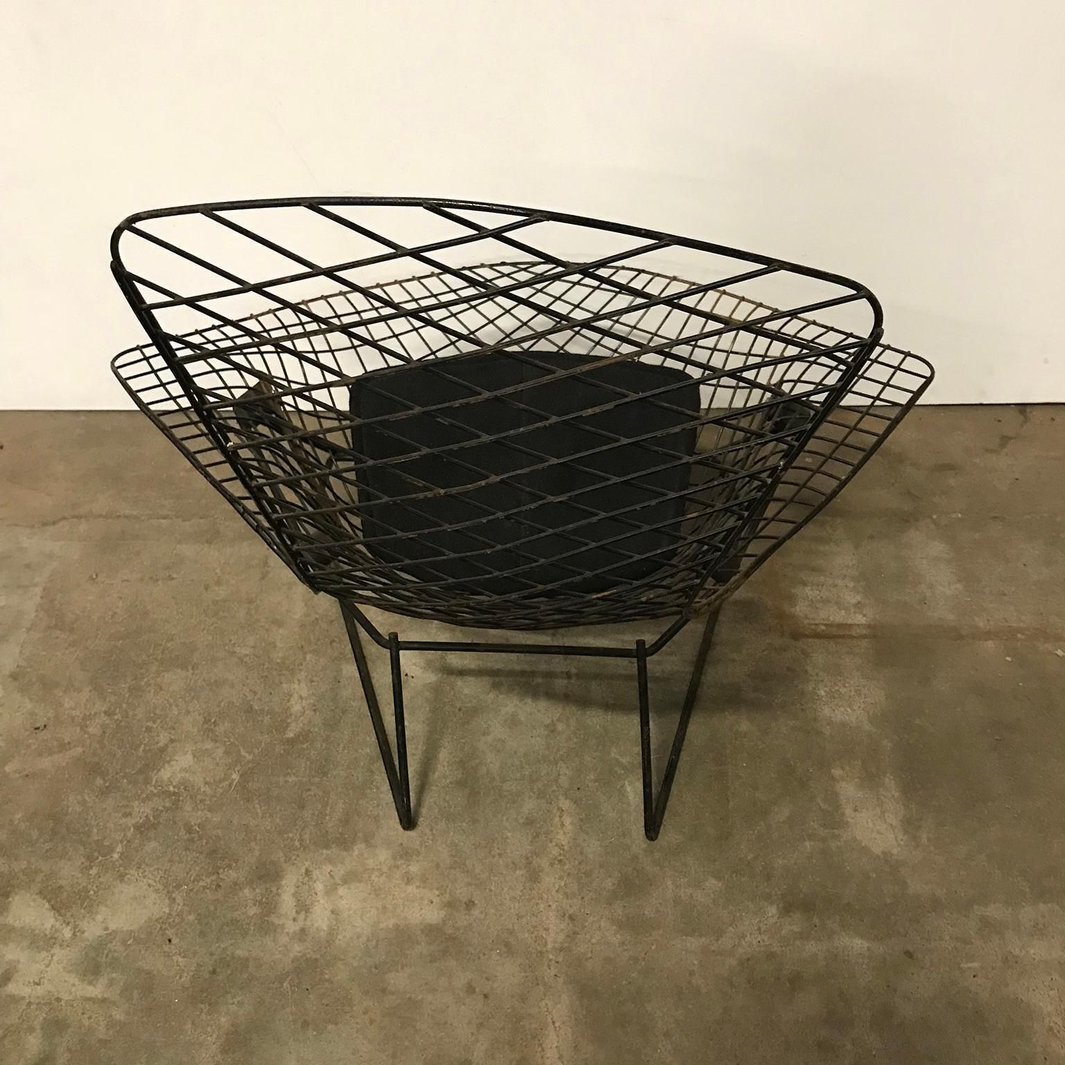 Furniture 1952, Harry Bertoia For, Knoll International, Large Bird Chair In Black photo