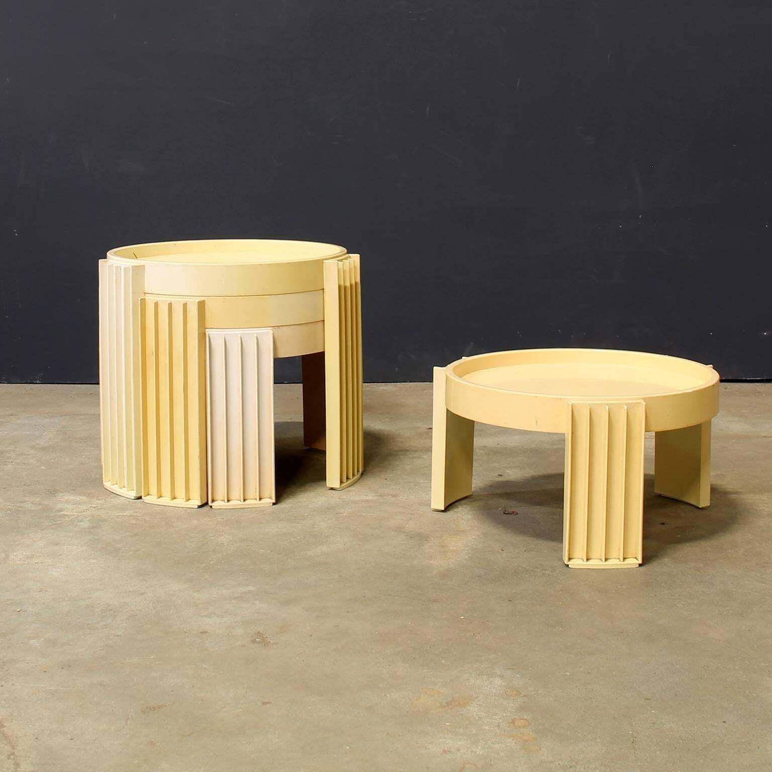 1967, Gianfranco Frattini For Cassina, 8 Pieces Of Marema Stacking Tables photo for sale