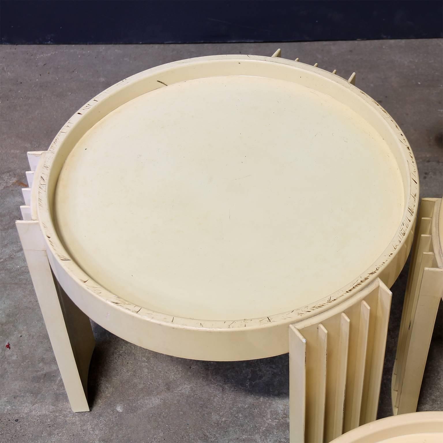 1967, Gianfranco Frattini For Cassina, 8 Pieces Of Marema Stacking Tables photo vinterior
