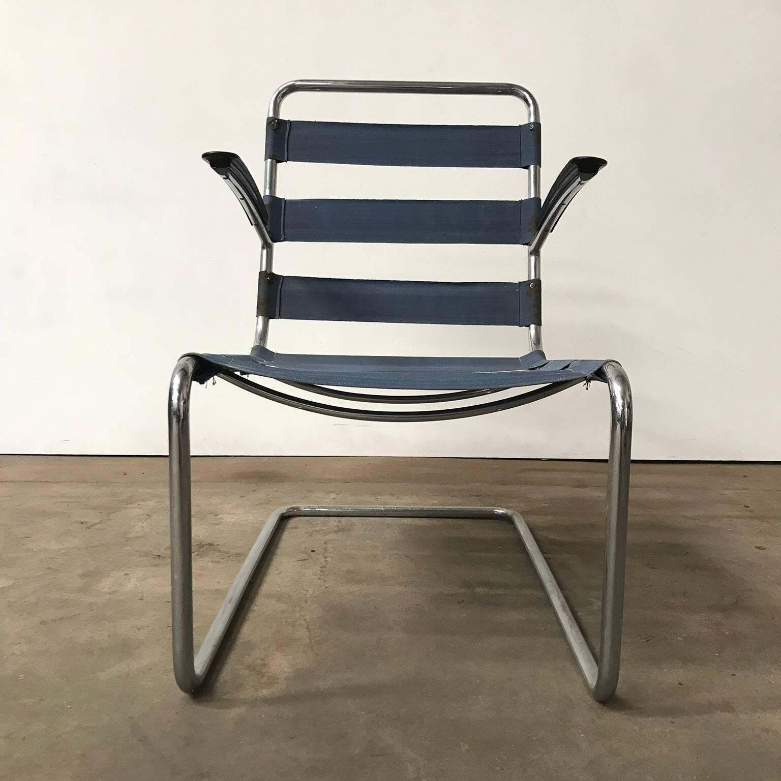 photo for sale 1935, W.H. Gispen For Gispen, Pre War Easy Chair 411 Without Cushions