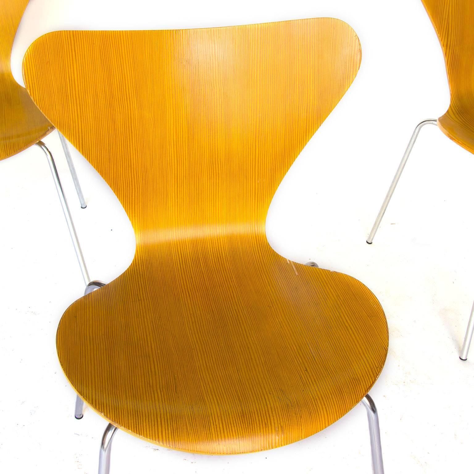1955, Arne Jacobsen, Set Of Six Rare Vintage Laminated 3107 Butterfly Chair photo 422.0