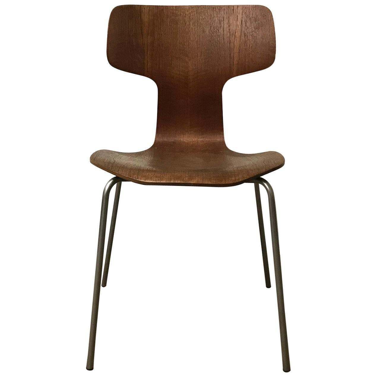 1955, Arne Jacobsen For Fritz Hansen, Original, Rare, Chair 3103 With Grey Base