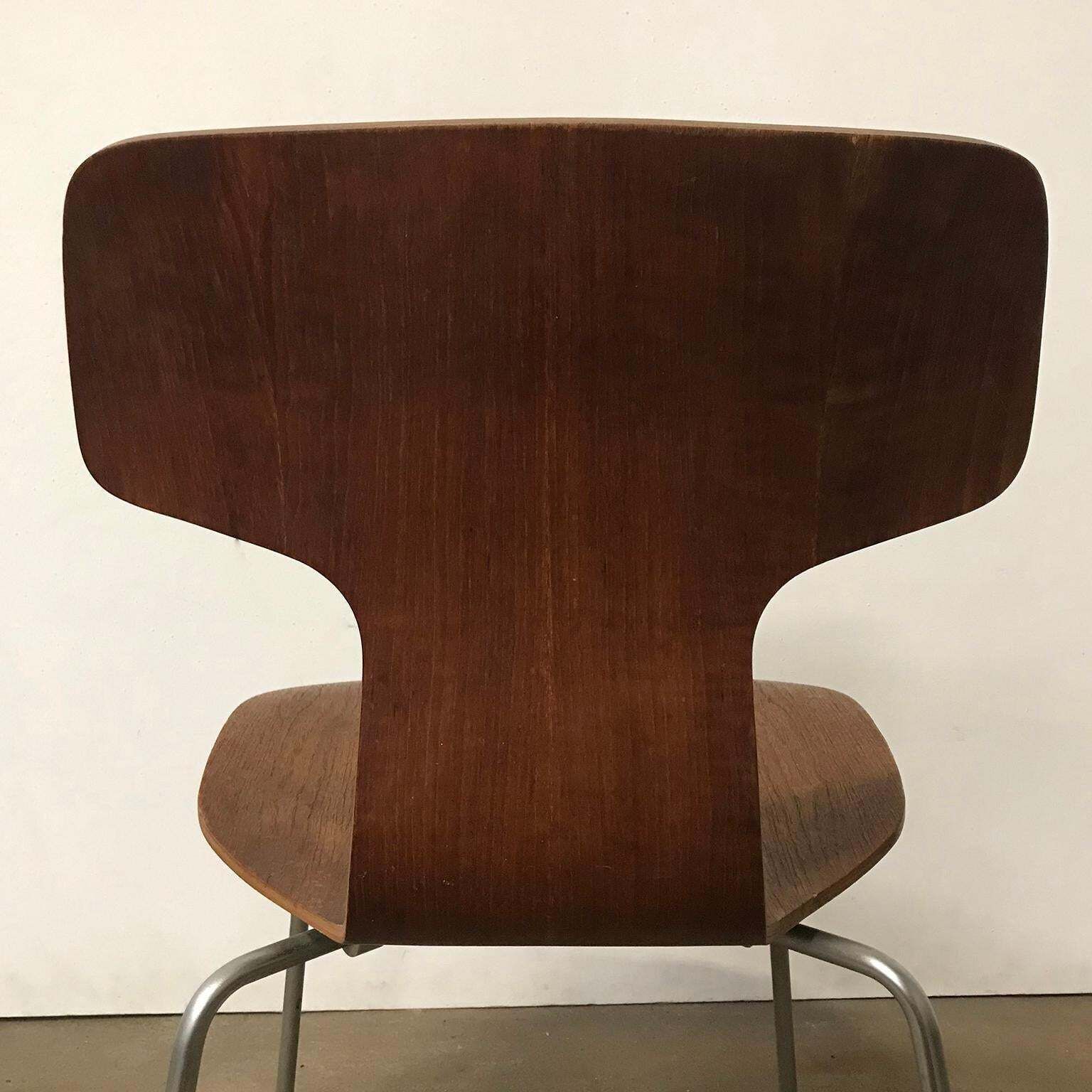 photo vinterior 1955, Arne Jacobsen For Fritz Hansen, Original, Rare, Chair 3103 With Grey Base