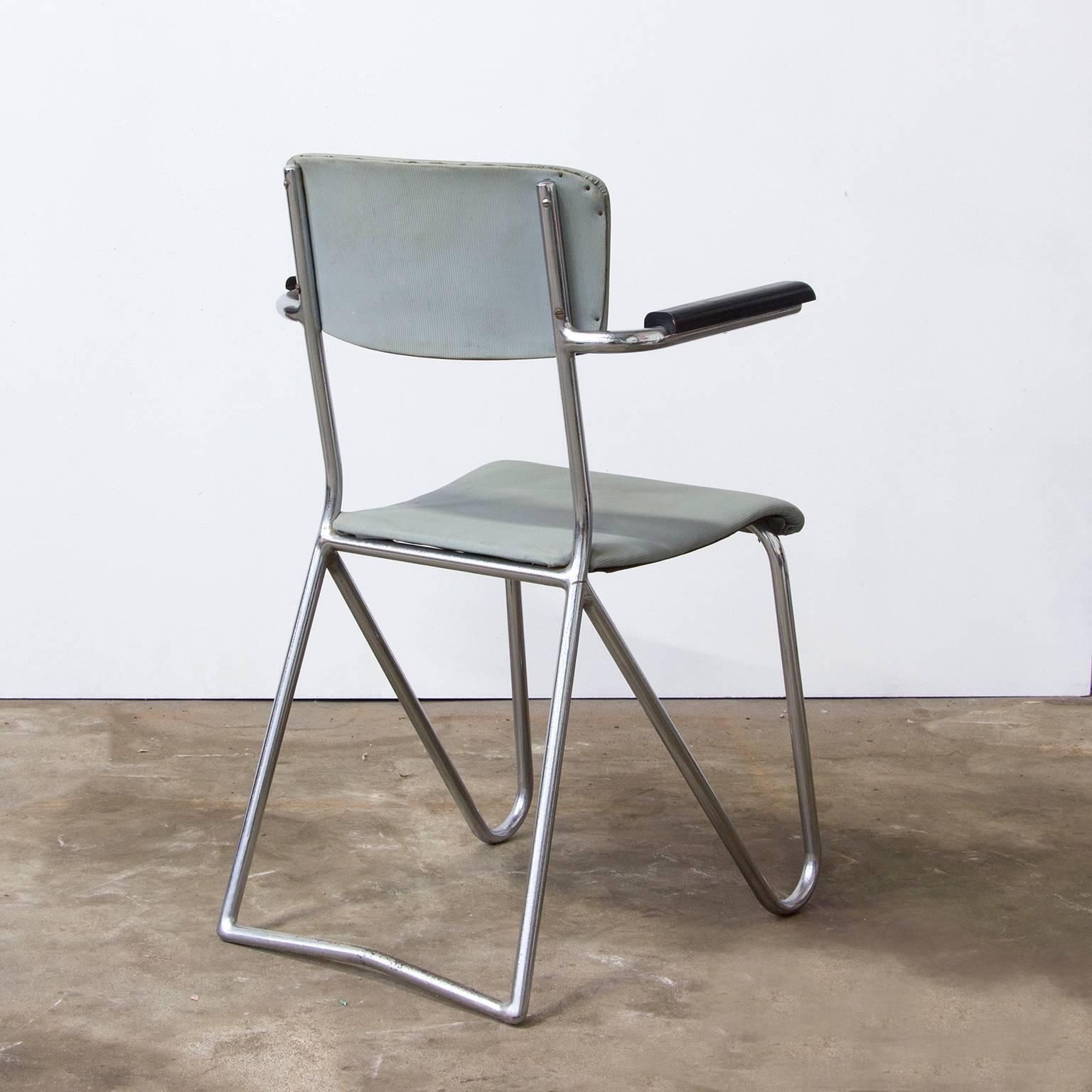 1932, Cor Alons, Hairpin Seat In Chrome And Grey Vinyl photo for sale