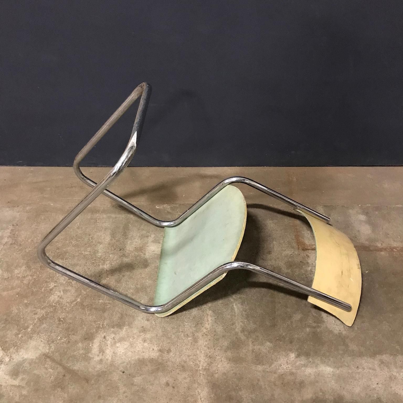 photo vinterior 1931, Mart Stam For Thonet, Set Of Light Yellow Wooden S43